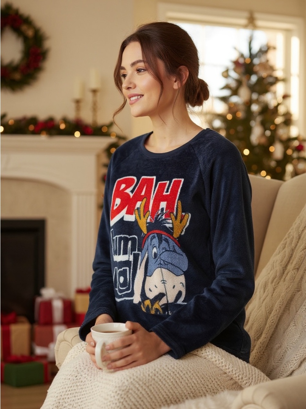 Eeyore Fleece Pajama Graphic Top